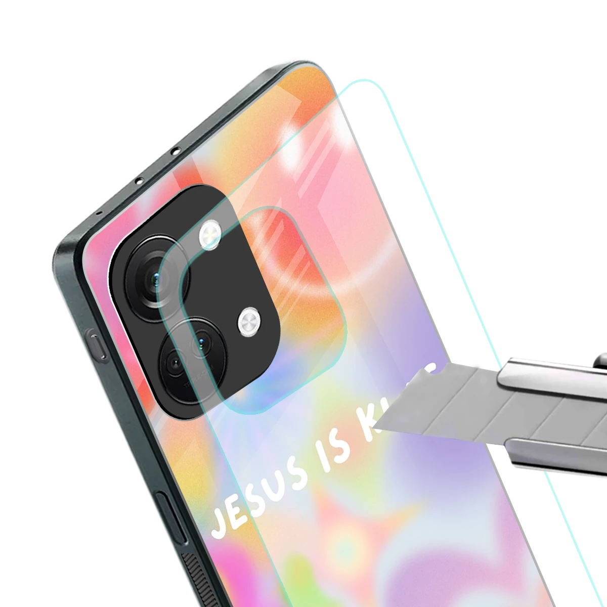 Jesus Is King stylish phone case for oneplus nord 3 | glossy glass and slim fit