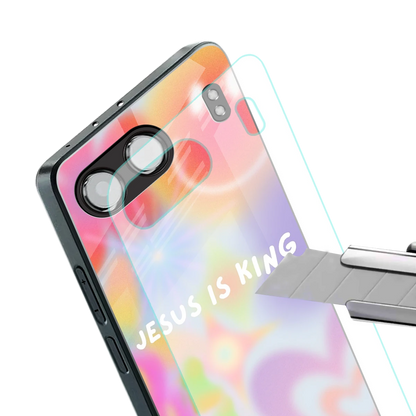 Jesus Is King stylish phone case for oneplus nord 4 | glossy glass and slim fit