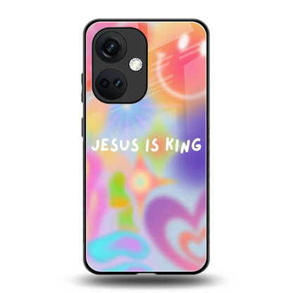 Jesus Is King back phone cover | glass case for oneplus nord ce 3