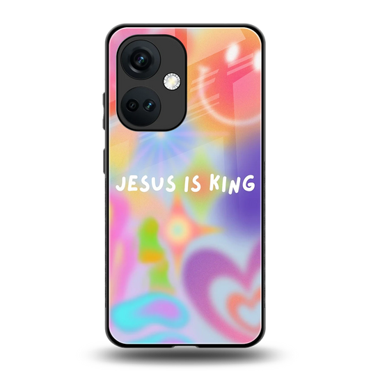 Jesus Is King back phone cover | glass case for oneplus nord ce 3