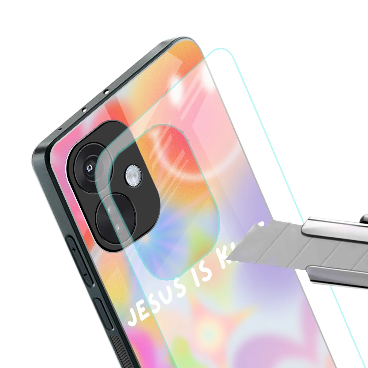 Jesus Is King stylish phone case for oneplus nord ce 3 | glossy glass and slim fit