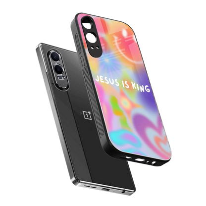 Jesus Is King sleek oneplus nord ce 4 lite cover with tempered glass back and TPU edges