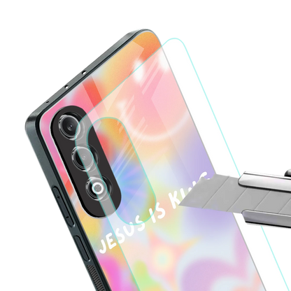 Jesus Is King stylish phone case for oneplus nord ce 4 | glossy glass and slim fit