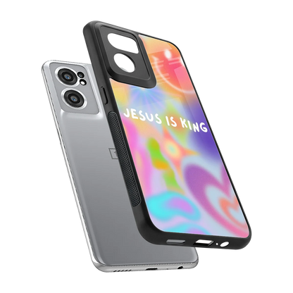 Jesus Is King sleek oneplus nord ce 2 cover with tempered glass back and TPU edges