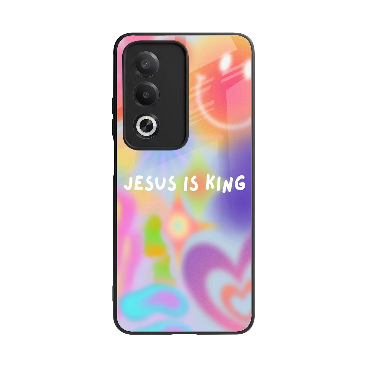 Jesus Is King back phone cover | glass case for oppo a3 pro