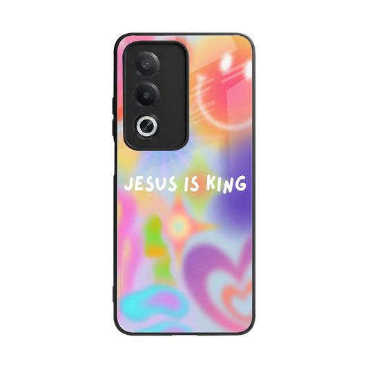 Jesus Is King back phone cover | glass case for oppo a3 pro