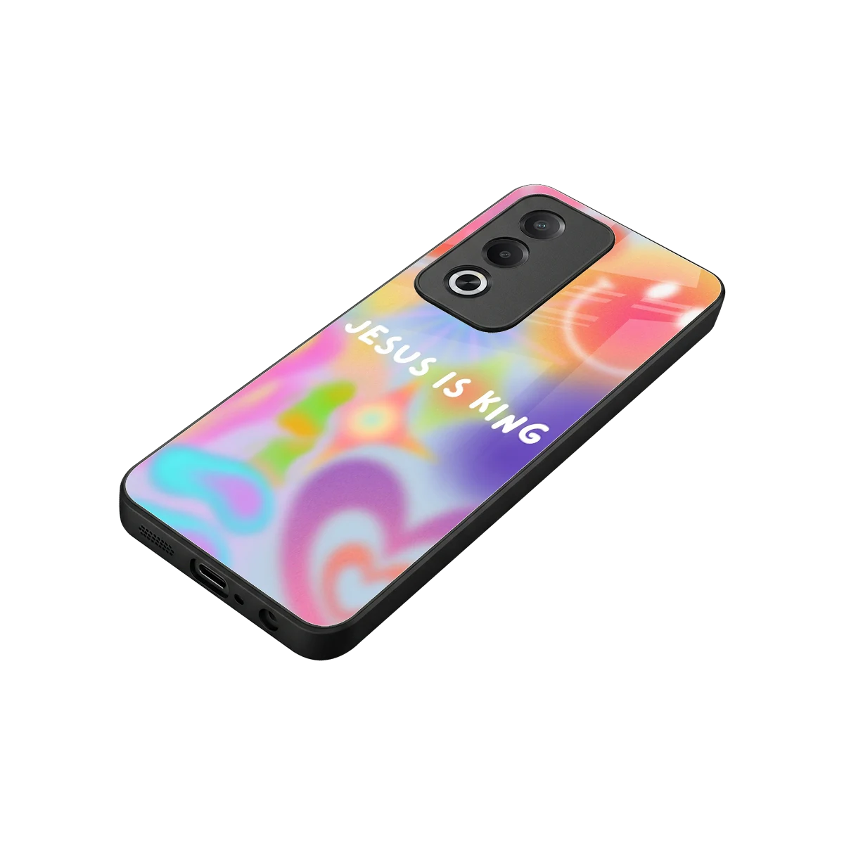 Jesus Is King stylish phone case for oppo a3 pro | glossy glass and slim fit