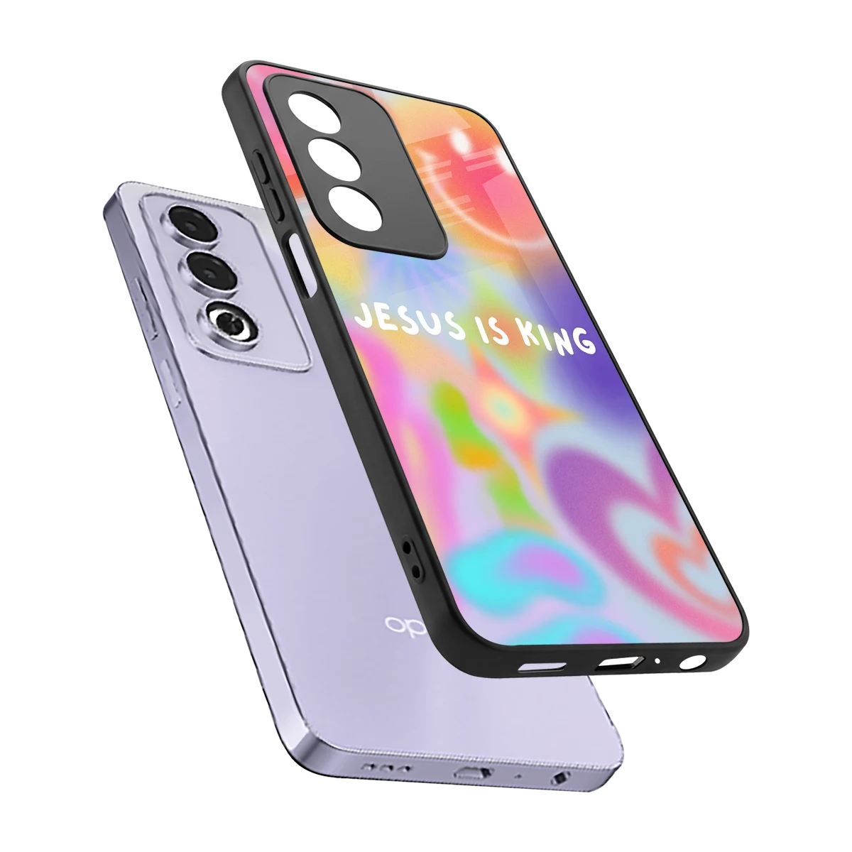 Jesus Is King sleek oppo a3 pro cover with tempered glass back and TPU edges
