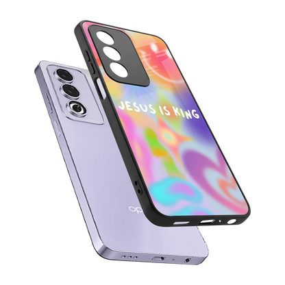 Jesus Is King sleek oppo a3 pro cover with tempered glass back and TPU edges