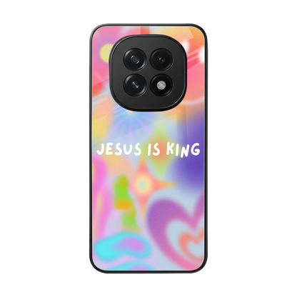 Jesus Is King back phone cover | glass case for oppo f29 5g