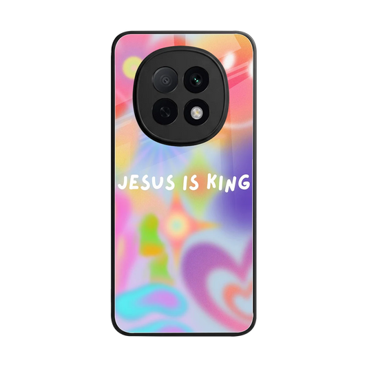 Jesus Is King back phone cover | glass case for oppo f29 pro 5g