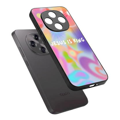 Jesus Is King sleek oppo f31 pro 5g cover with tempered glass back and TPU edges