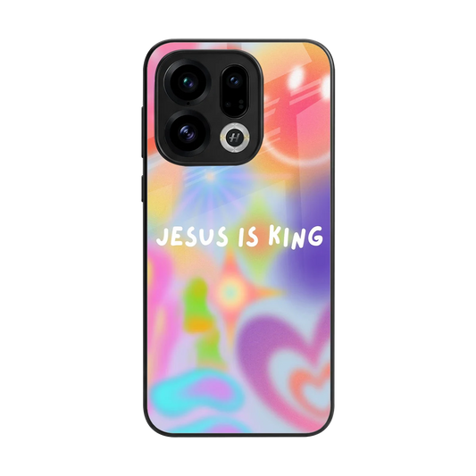 Jesus Is King back phone cover | glass case for oppo find x9