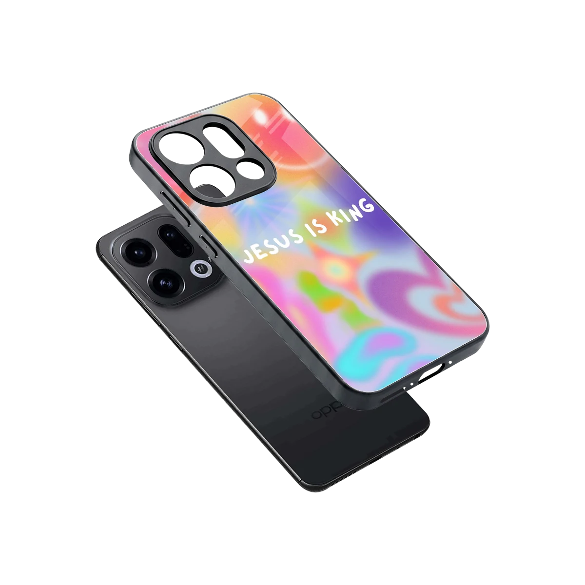Jesus Is King sleek oppo find x9 cover with tempered glass back and TPU edges