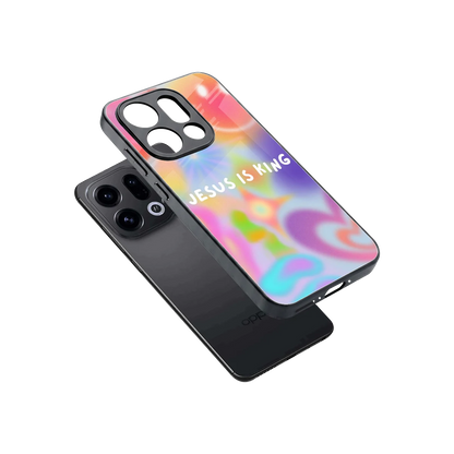 Jesus Is King sleek oppo find x9 cover with tempered glass back and TPU edges