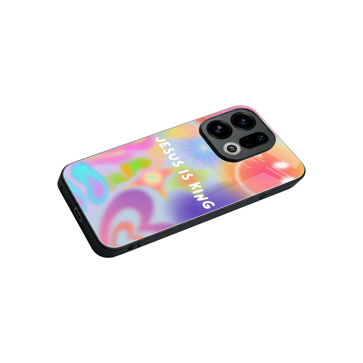 Jesus Is King stylish phone case for oppo find x9 | glossy glass and slim fit