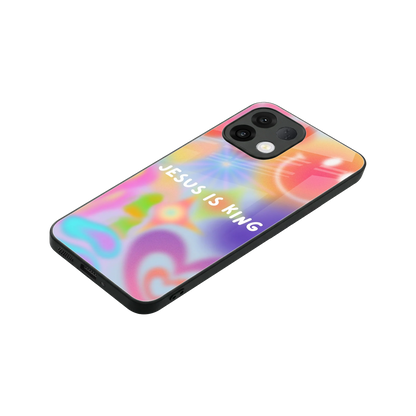 Jesus Is King stylish phone case for oppo k13 5g | glossy glass and slim fit