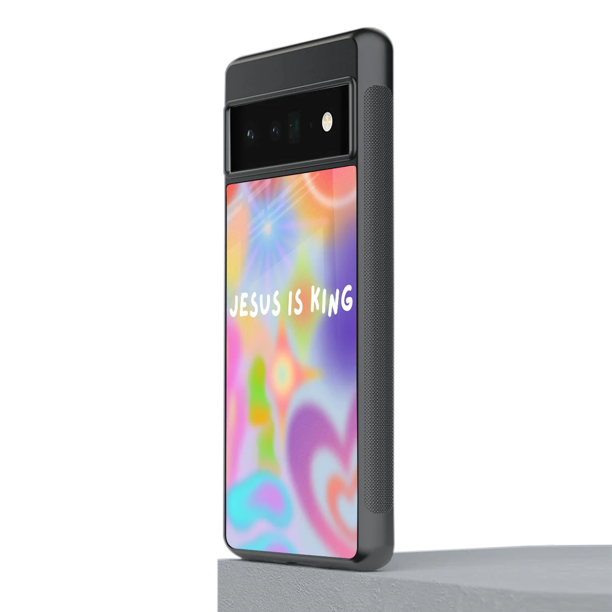 Jesus Is King stylish phone case for google pixel 6 pro | glossy glass and slim fit