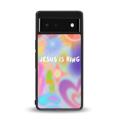 Jesus Is King back phone cover | glass case for google pixel 6a
