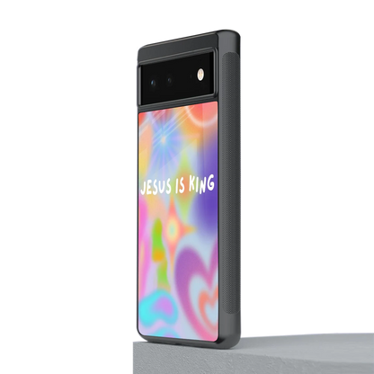 Jesus Is King stylish phone case for google pixel 6 | glossy glass and slim fit