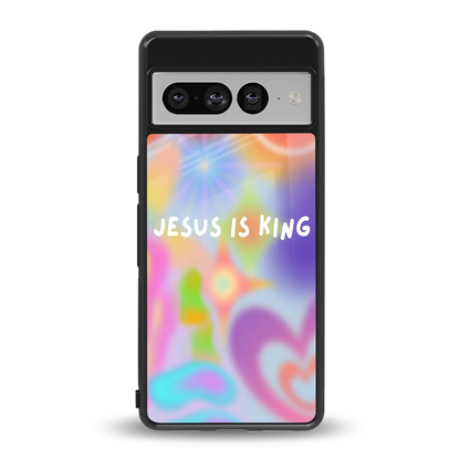 Jesus Is King back phone cover | glass case for google pixel 7 pro