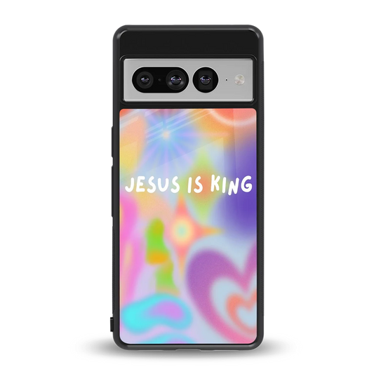 Jesus Is King back phone cover | glass case for google pixel 7 pro
