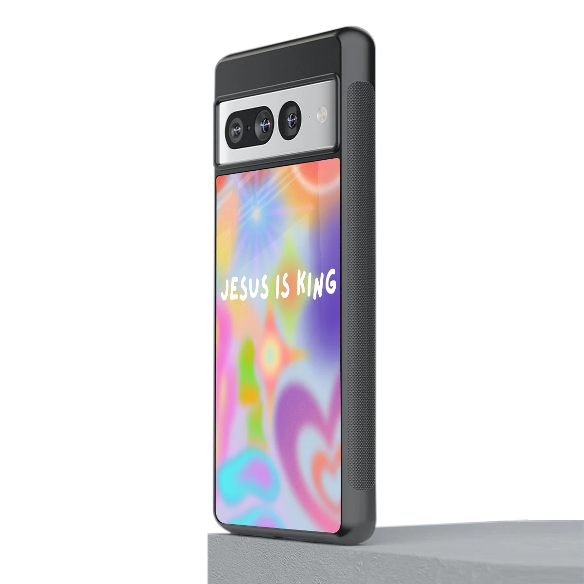 Jesus Is King stylish phone case for google pixel 7 pro | glossy glass and slim fit