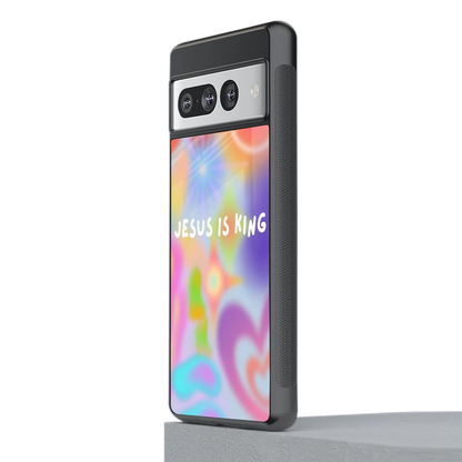 Jesus Is King stylish phone case for google pixel 7 pro | glossy glass and slim fit