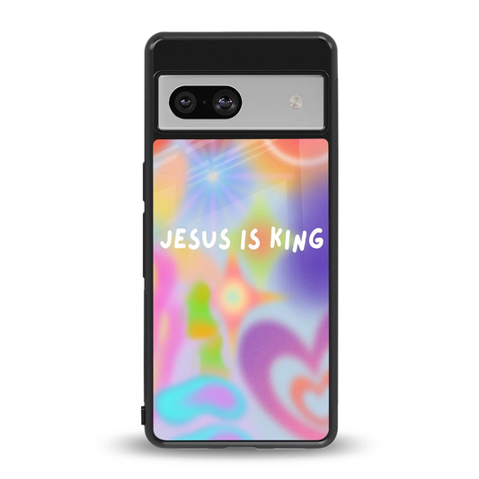 Jesus Is King back phone cover | glass case for google pixel 7