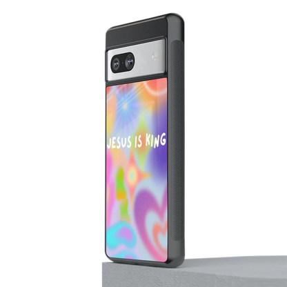 Jesus Is King stylish phone case for google pixel 7 | glossy glass and slim fit