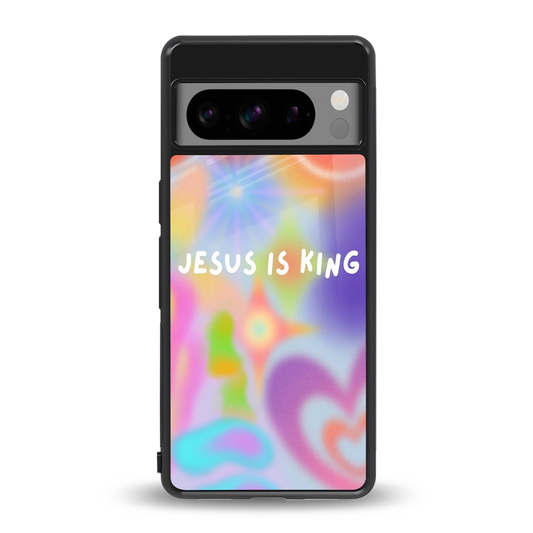 Jesus Is King back phone cover | glass case for google pixel 8 pro