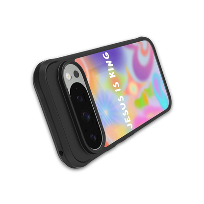 Jesus Is King stylish phone case for google pixel 9 pro | glossy glass and slim fit