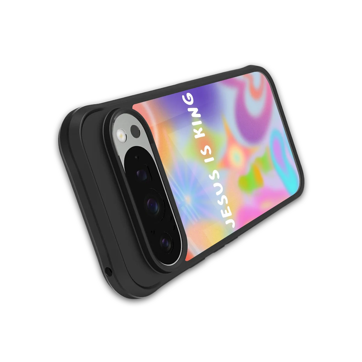 Jesus Is King stylish phone case for google pixel 9 pro xl | glossy glass and slim fit