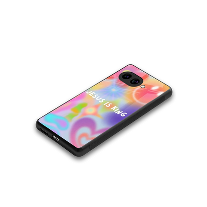 Jesus Is King stylish phone case for google pixel 10a | glossy glass and slim fit