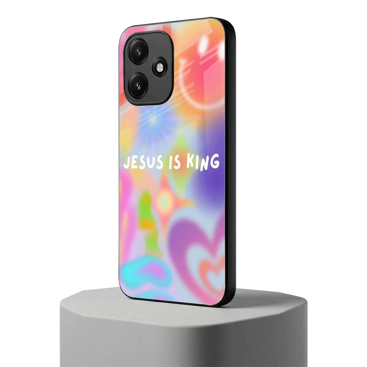 Jesus Is King redmi 12 5g mobile cover | shockproof glass phone case
