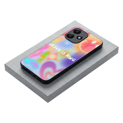 Jesus Is King stylish phone case for redmi 12 5g | glossy glass and slim fit
