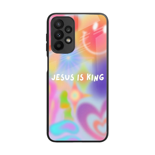 Jesus Is King back phone cover | glass case for samsung galaxy a23