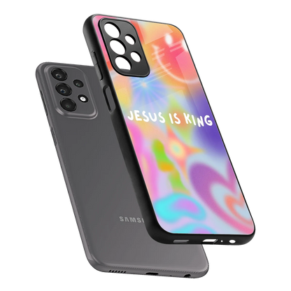 Jesus Is King sleek samsung galaxy a23 cover with tempered glass back and TPU edges