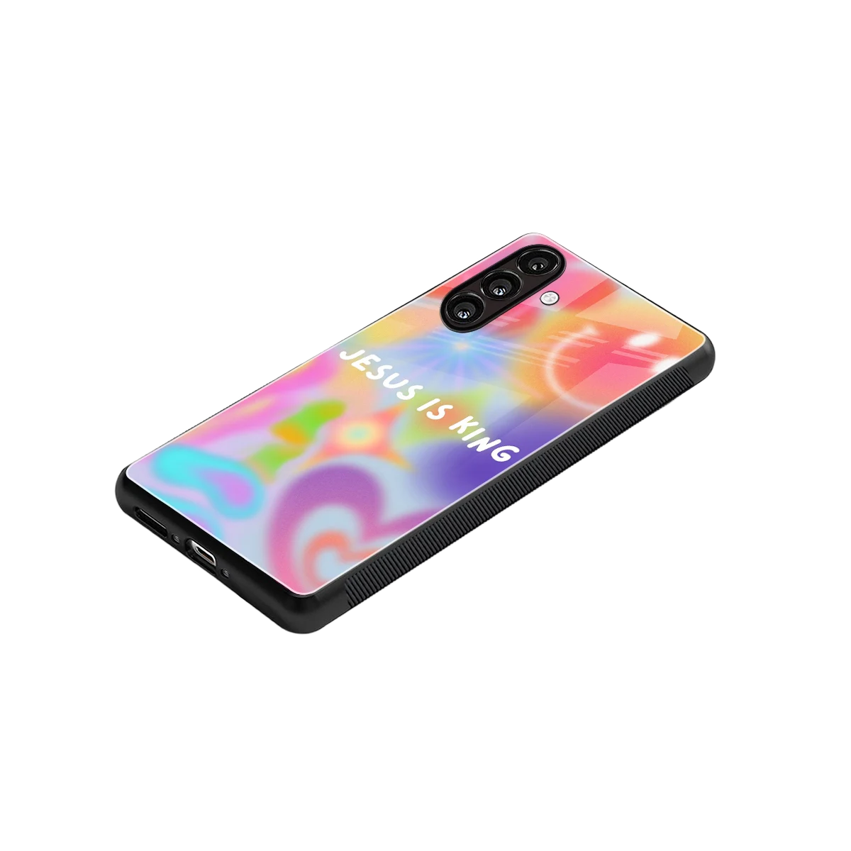 Jesus Is King stylish phone case for samsung galaxy a55 5g | glossy glass and slim fit