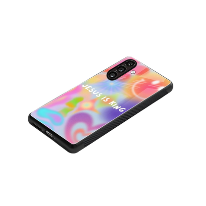 Jesus Is King stylish phone case for samsung galaxy a55 5g | glossy glass and slim fit