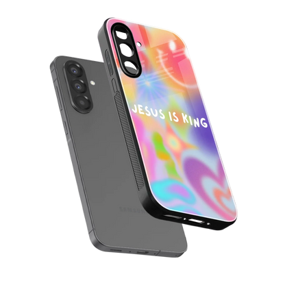 Jesus Is King sleek samsung galaxy a36 5g cover with tempered glass back and TPU edges