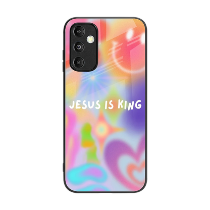Jesus Is King back phone cover | glass case for samsung galaxy m14 5g