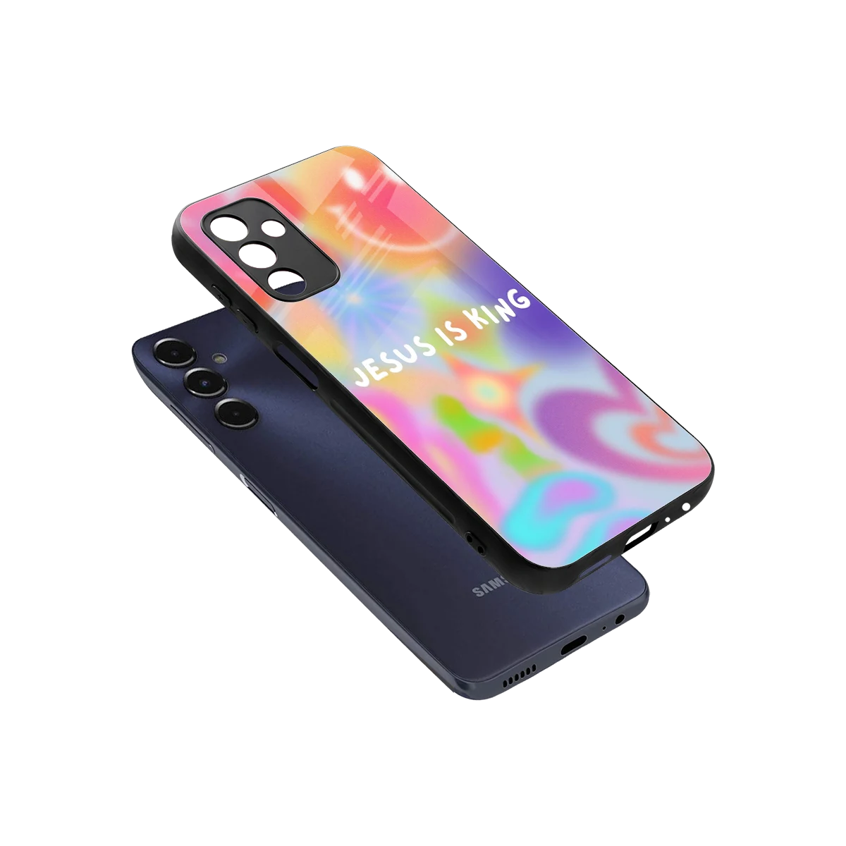 Jesus Is King sleek samsung galaxy m14 5g cover with tempered glass back and TPU edges