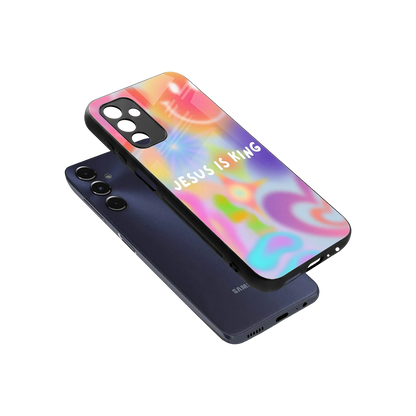 Jesus Is King sleek samsung galaxy m14 5g cover with tempered glass back and TPU edges