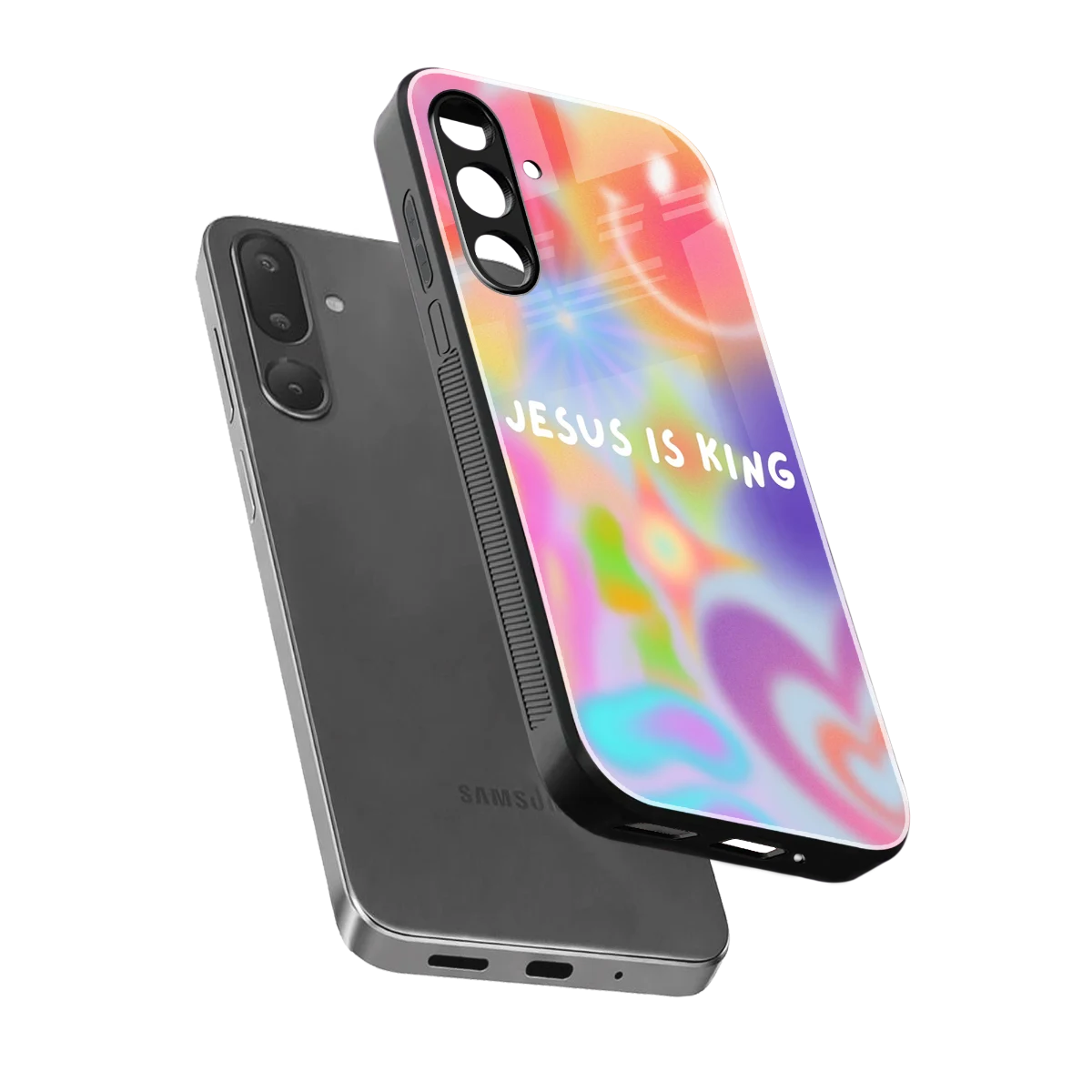 Jesus Is King sleek samsung galaxy m36 5g cover with tempered glass back and TPU edges