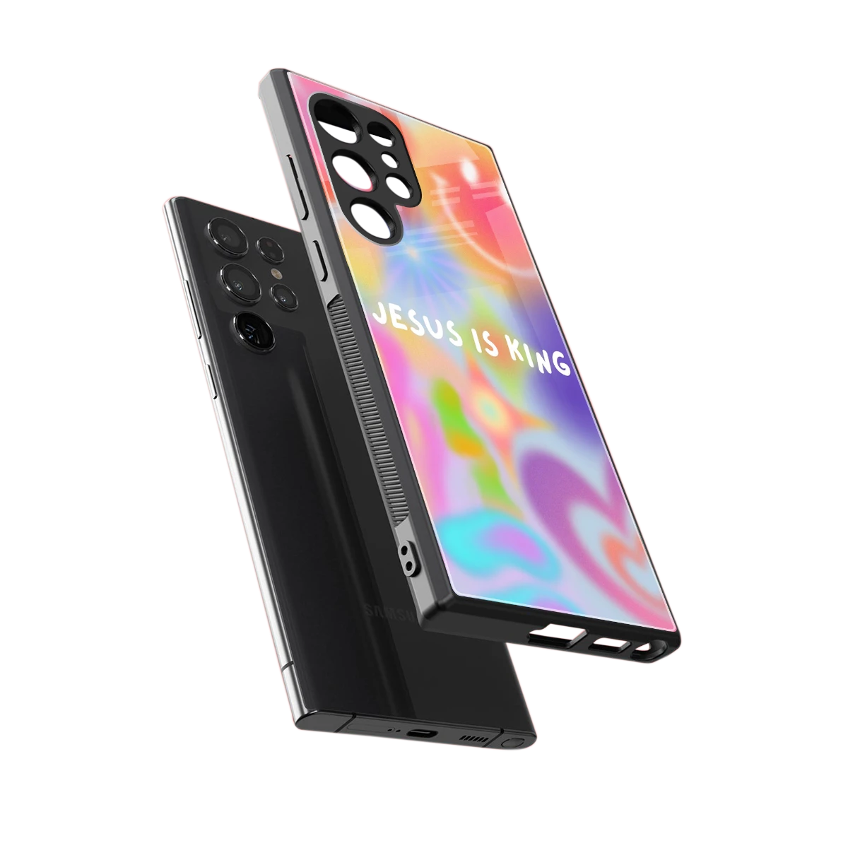 Jesus Is King sleek samsung galaxy s23 ultra cover with tempered glass back and TPU edges