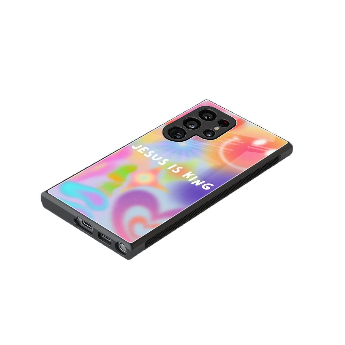 Jesus Is King stylish phone case for samsung galaxy s24 ultra | glossy glass and slim fit