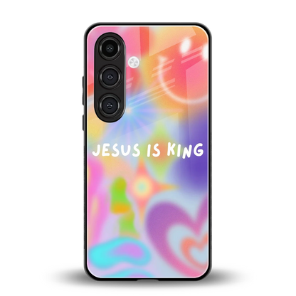 Jesus Is King back phone cover | glass case for samsung galaxy s24