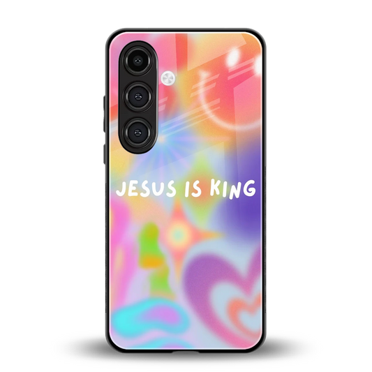 Jesus Is King back phone cover | glass case for samsung galaxy s24