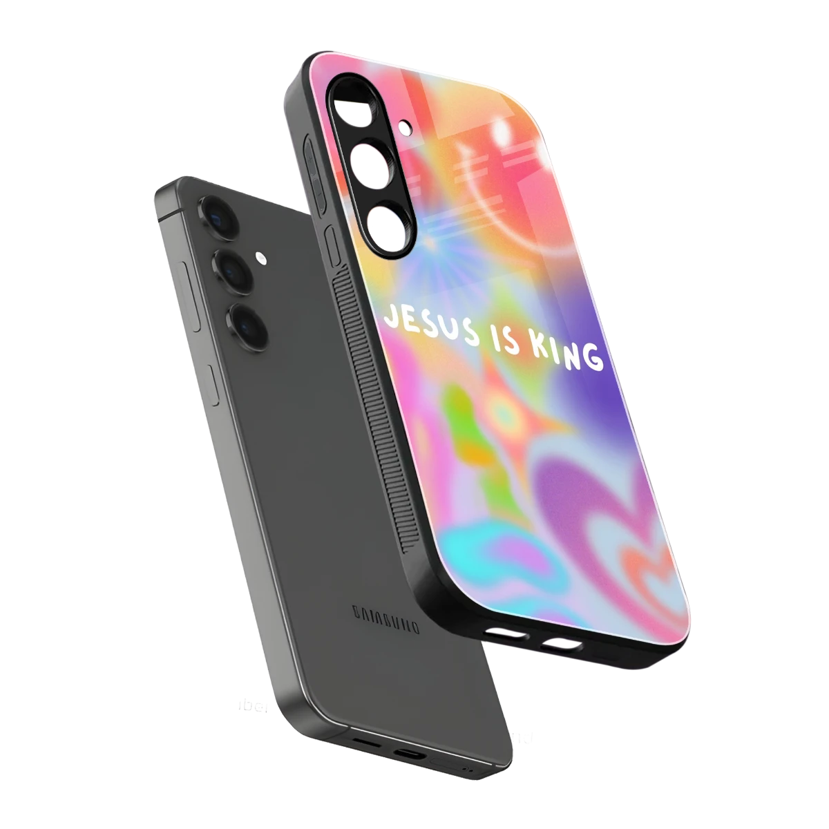 Jesus Is King sleek samsung galaxy s25 cover with tempered glass back and TPU edges